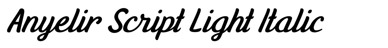Anyelir Script Light Italic